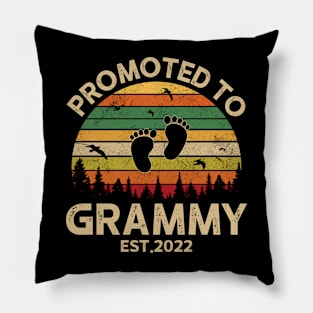 Promoted To Grammy Est 2022 Pregnancy Announcement Vintage Pillow