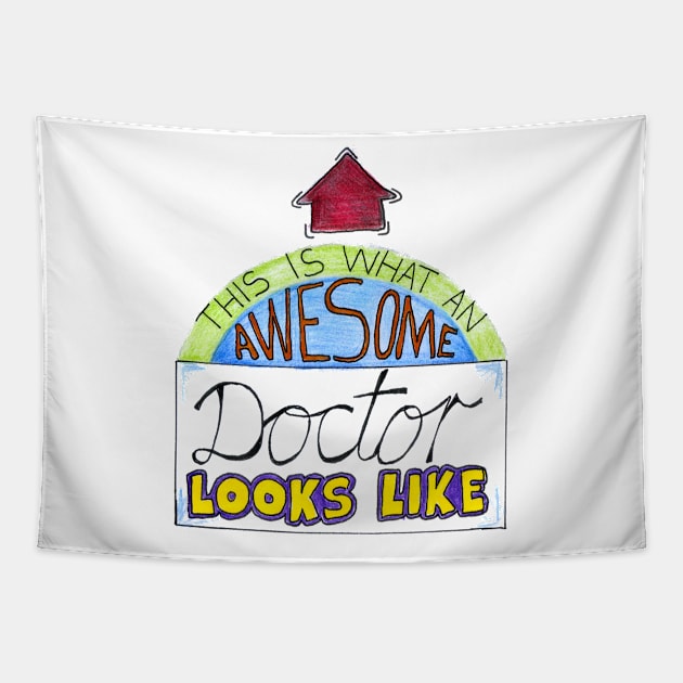 This Is An Awesome Doctor Tapestry by BalumbaArt