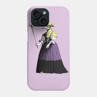 Enby Lady Plague Doctor (antique) Phone Case