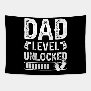 Dad Level Unlocked New Dad Est Father Pregnancy Announcement Tapestry