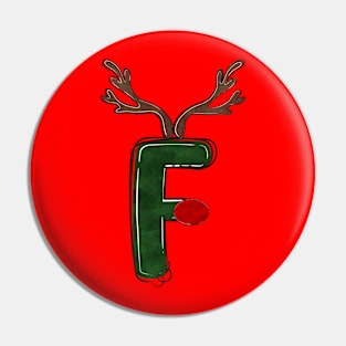 Letter F - Christmas Letter Pin