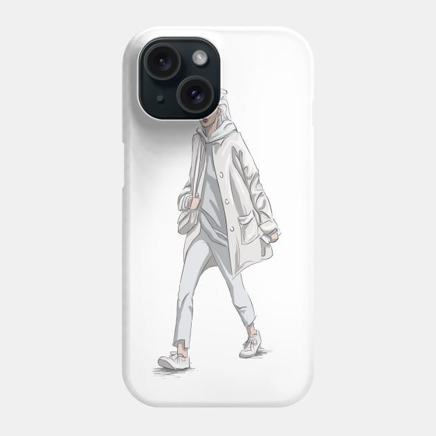 Winter casual look Phone Case by AleksanderMoskalev