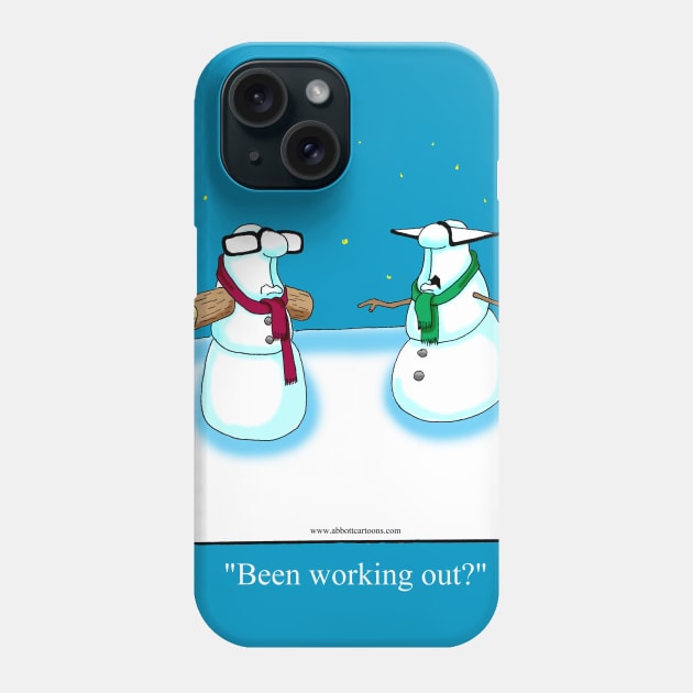 Funny Spectickles Christmas Snowman Cartoon Phone Case by abbottcartoons