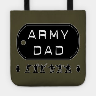 Funny Army Dad Military Dog Tags Soldiers Tote