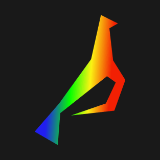 Origami Neon Rainbow Dove - Sign for peace T-Shirt