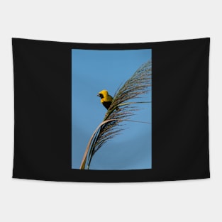 Golden Bishop bird Tapestry