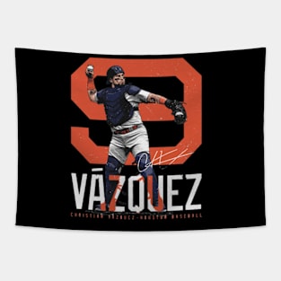 Christian Vazquez Houston Bold Number Tapestry