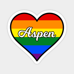 Aspen Colorado Gay Pride Heart Magnet