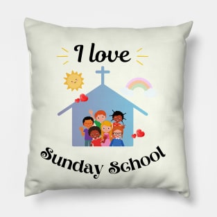 I love Sunday school Pillow