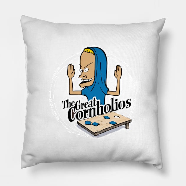 The Great Cornholio's Pillow by woleswaeh