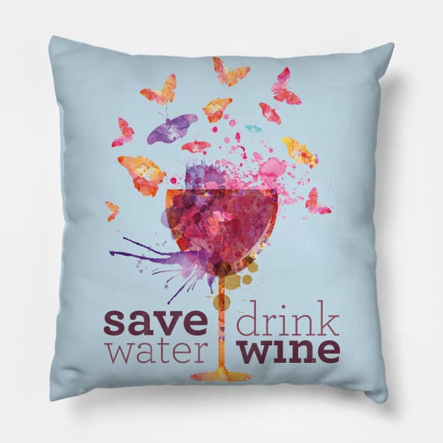 Wine lover - drink wine sommelier shirt Pillow by OutfittersAve