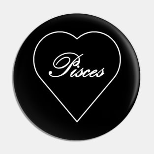 Pisces Zodiac Heart Pin