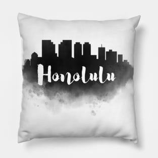 Honolulu watercolor Pillow