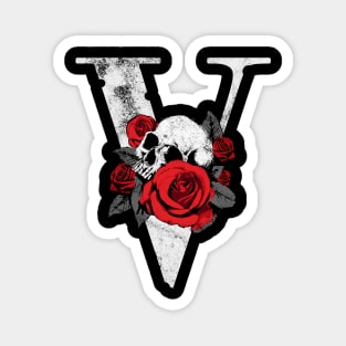 vlone rose skull Magnet