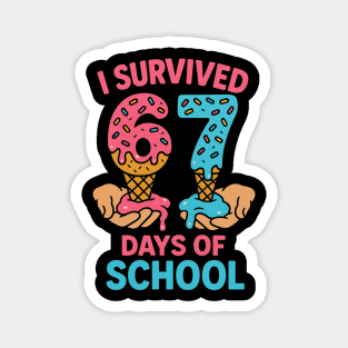 I Survived 67 Days of School – Sprinkles Cones Magnet
