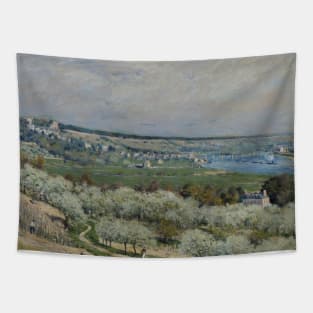 The Terrace at Saint-Germain, Spring by Alfred Sisley Tapestry