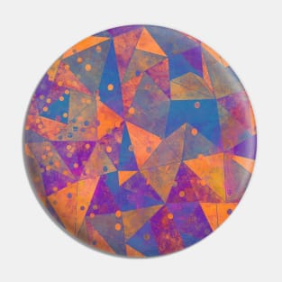 Geometric orange Pin