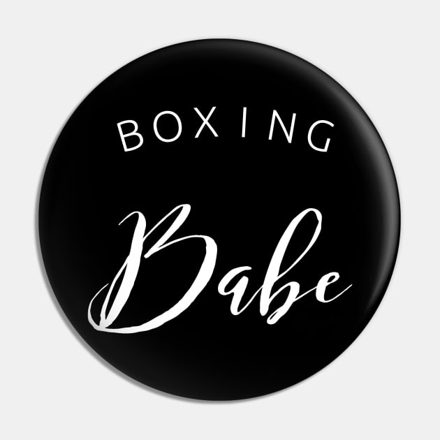 Boxing babe white fashion text female fighter design for women boxers Pin by BlueLightDesign