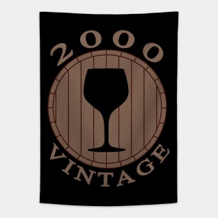 Vintage Wine Lover Birthday 2000 Tapestry