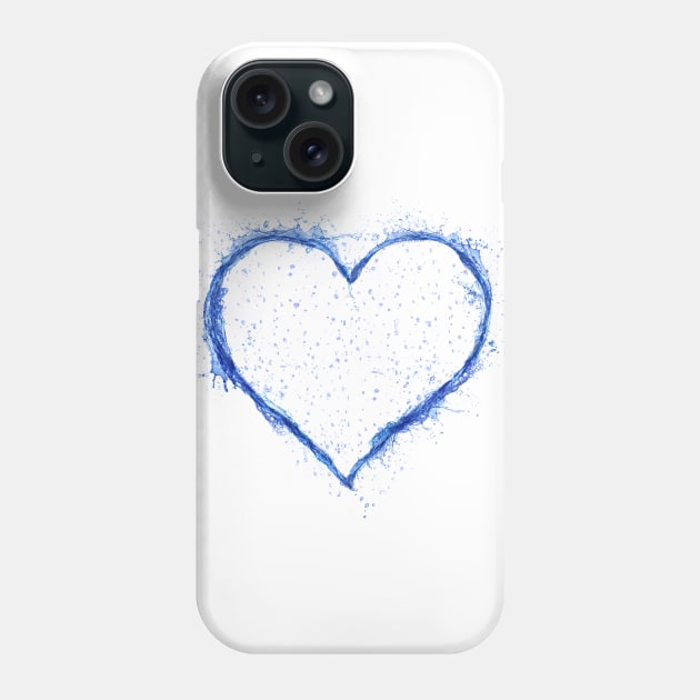 Blue Water Heart Phone Case by psychoshadow