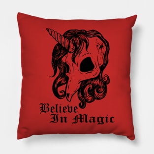 unicorn skull Pillow