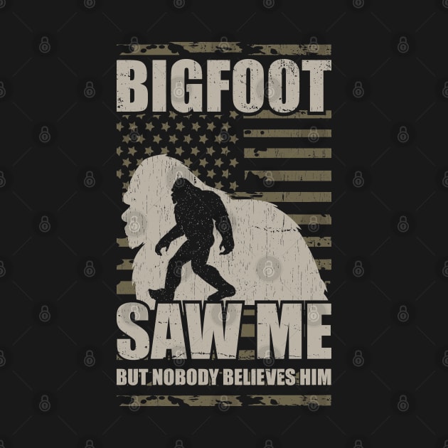 bigfoot saw me but nobody believes him vintage by Tesszero