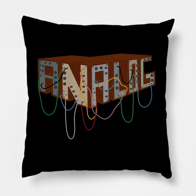 Modular Synth Lover and Analog Synthesizer fan Pillow by Mewzeek_T