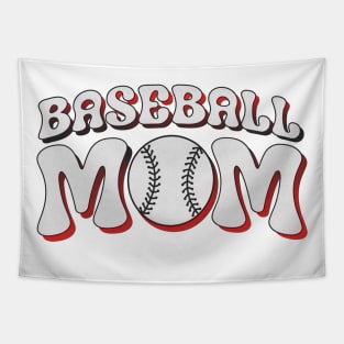 Baseball Mom Halftone Retro Tapestry