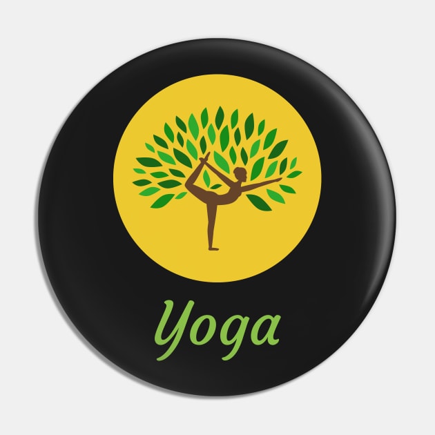 All I Need Is Love And Yoga And A Dog Pin by Famgift