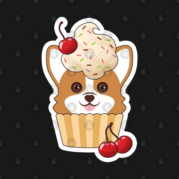 Corgi Vanilla Cupcake by MaplewoodMerch