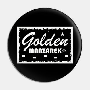 Golden Manzarek (White) Pin