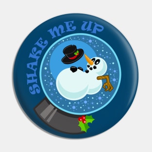 Shake Me Up Snowman Snow Globe Pin