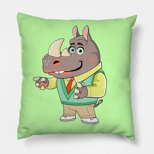 Goofy Daddy Rhino Kids T-Shirt Pillow