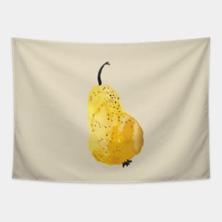 Yellow Watercolor Pear Tapestry