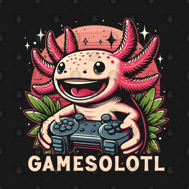 Gamesalotl Axolotl Gamer by Trendsdk