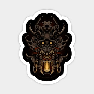 BUFFALO SKULL Magnet