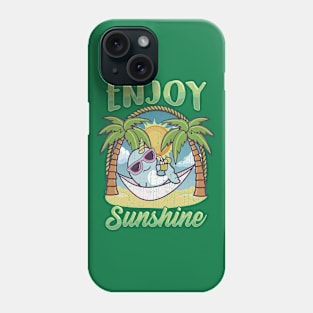 Enjoy Sunshine Narwhal Hammock Beach Ocean Phone Case