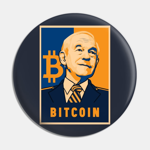 Ron Paul Bitcoin Pin by The Libertarian Frontier 