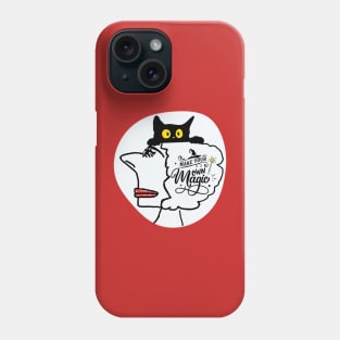 Witch and black cat Phone Case