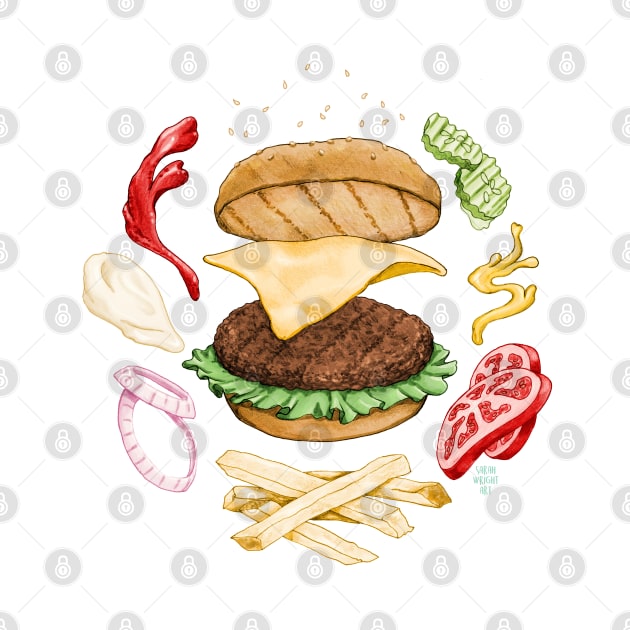 Burger Mandala by SarahWrightArt