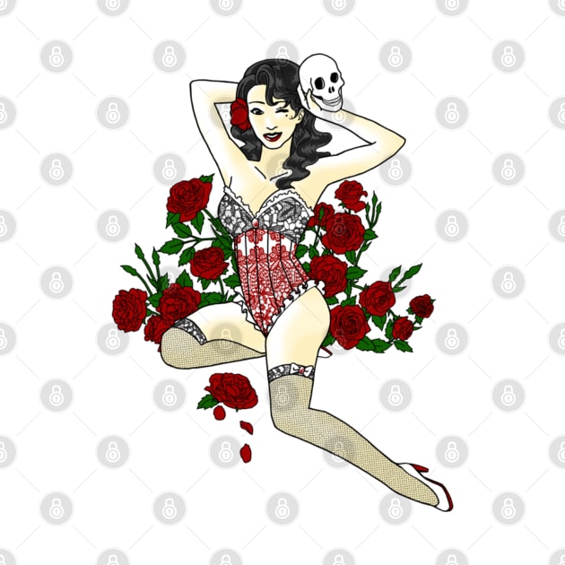 Wild Rose Pin Up by AriesNamarie