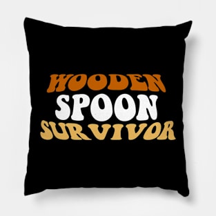 Wooden Spoon Survivor Retro Pillow