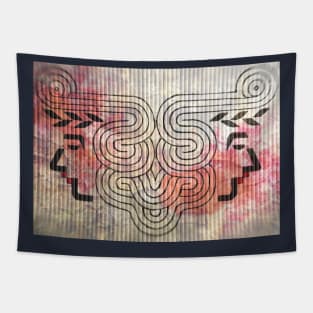 Twin woman wear wreath crown Tapestry