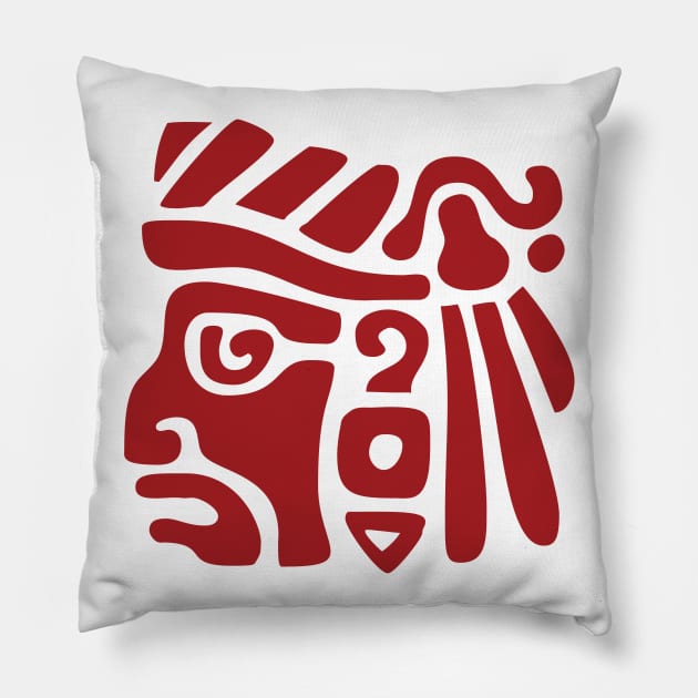 Aztec Warrior Mask Pillow by XOZ