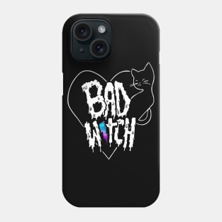 Bad Witch Galaxy Aesthetic Wiccan Halloween Black Cat Phone Case