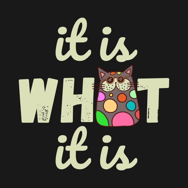 It is What It is Doodle Cat by Teewyld