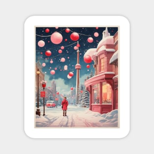 Canada Snowy Toronto Valentine's Day Travel Vintage Retro Magnet