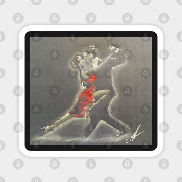 Tango dancers 1 Magnet by CarolineArts