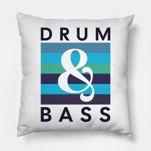 DRUM & BASS  - Blue Rainbow (light print) Pillow