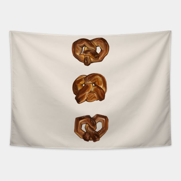 Pretzel Set Tapestry by evumango